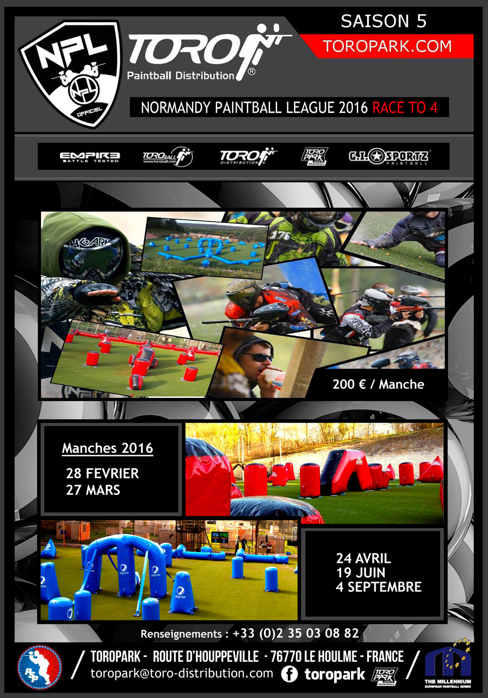 NPL  2016  - TOROPARK - Terrain Paintball 76 Normandy Paintball league saison 5 