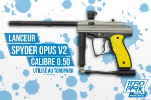 Lanceur SPYDER OPUS V2 Rental - TOROPARK - Terrain Paintball Normandie 76 - Loisirs  